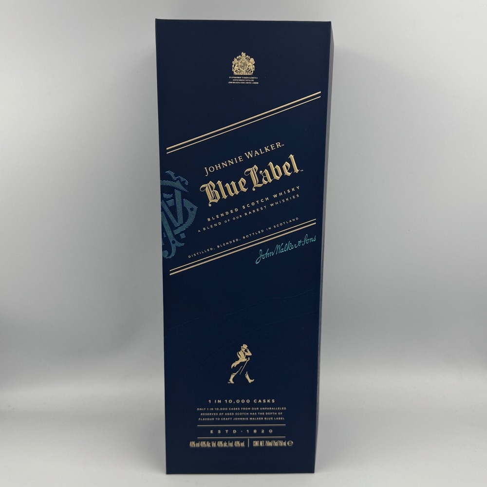 Johnnie Walker Blue Label Empty Box Blue Gold Luxury Display Case